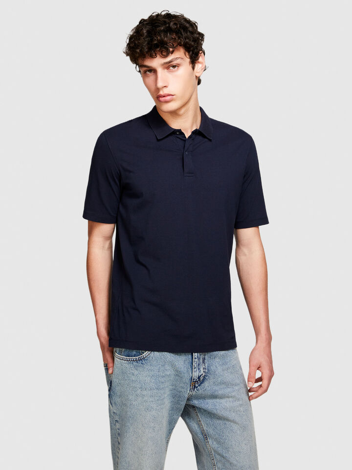 Regular fit polo - men's polos - Dark Blue | Sisley image number 4